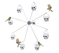 Rotating Ferris Wheel Bird Feeder, Outside Wild Bird Feeders, Halloween Swallow Food Container, 8 Bucket Design Feature, Fun Feeding Station for Parakeets Sparrows Lawn Garden Patio