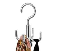 Rotating Hook Fot Closet - Purse Hanger for Hanging | 360 Degree Rotatable Purse Holder with 4 Hooks | Space Saving Bag Storage Hook for Belt Bra Tank Top Tie Scarf Purses