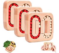 Rotating Magic Bean Fingertip Toy Wood Puzzles, Funny Bean Brain Teaser Sensory Puzzles, Cube Rotating Puzzle Fidget Toys, Educational Wooden Toy for Kids Adults (Wooden,3Pcs)
