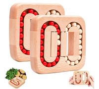 Rotating Magic Bean Fingertip Toy Wood Puzzles, Funny Bean Brain Teaser Sensory Puzzles, Cube Rotating Puzzle Fidget Toys, Educational Wooden Toy for Kids Adults (Wooden,2Pcs)