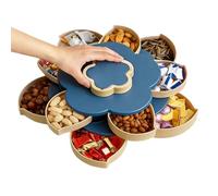 Rotating Petal Snack Plate, Double-layered Rotating Snack Tray | Petal Design Compartment Candy Box For Appetizers And Treats For Home And Parties