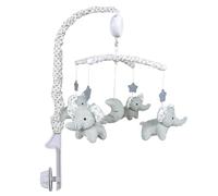Rotating Plush Toy with Wind-Up Animals, Nursery Decor with Music Box Crib & Cradle, Baby's Room Decor for Boys and Girls, Wide Range of Uses 28.74x12.99 inches