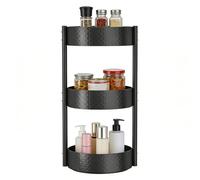Rotating Seasoning Tray - Kitchen Flavor Organizer, Countertop Storage Racks for Snack, Sturdy Turntable Stand with Easy Access, Bathroom Organization Tool, Compact Holder for Vanity and Pantry