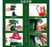 Rotating Treetop Ornament - Christmas Tree Toppers,Painted Treetop Glass For Christmas Pulp Ornaments | Tree Topper Ornaments Holiday Winter Party Supplies With LED Light And Music Noel Decor