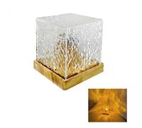 Rotating Water Pattern Night Light Creative Bedside Flame Atmosphere Lamp Dynamic Table LampSingle color