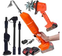 Rotavator Elettrico Del Giardino,Rotavator Del Coltivatore Del Terreno Del Giardino, Mini Zappa Di Scavo,Con Le Batterie Ed Il Palo Telescopico,Per Il Taglio Dell'Erba, La Preparazione Del Terreno