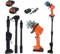 Rotavatore elettrico da giardino 21v,coltivatore da giardino,con batteria al litio ricaricabile e asta telescopica,10 cm di profondità di lavoro,Larghezza di lavorazione 10 cm,Per fattoria,cortile