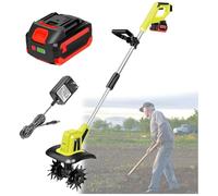 Rotavatore Elettrico Da Giardino,Potente Attrezzo Da Giardino Per La Coltivazione Del Terreno Con Batteria Al Litio Da 4ah E Caricatore Rapido,Per Prato/Giardinaggio/Coltivazione Del Terreno