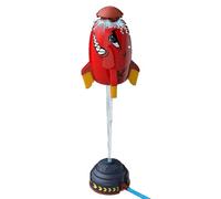 Rotazione 360 ° Cartoon Spazio Spruzzatore di razzo, Sprinkler 'acqua di design a razzo per bambini, altitudine di volo di controllo della pressione 'acqua, giocattolo spray estivo