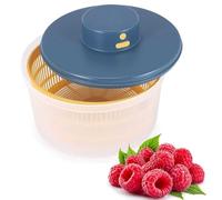 Rotazione automatica per verdure, capacità 3 l, rondella elettrica per lattuga, design a doppio strato, funzionamento con un clic, disidratazione rapida per 10 secondi per uso in cucina