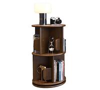 Rotazione Libreria Girevole a 360° Bookshelf, Coltivare L'Interesse dei Bambini Nella Lettura, 2-4 Tier Montaggio Gratuito, Libreria,da Pavimento, Biblioteca,Regalo di Compleanno (Colore : Marrone, D