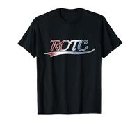 ROTC Patriotic Cadet Distressed Red White Blue Maglietta