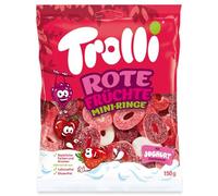 Rote Früchte Mini-Ringe - Mini Anelli di Frutta Rossa, caramelle fruttate e deliziose che portano un tocco dolce perfetto per tutti i tuoi desideri gourmet - Compatibile con Trolli - 150g