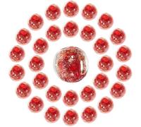 Rote runde Glasperlen, 60 StÃ¼ck, 1 x 1 Zoll, fÃ¼r die Schmuckherstellung