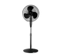 Rotel 1759250 Ventilatore a pedale, oscillante, Ventilatore silenzioso, Plastica, Metallo, Nero, 45 x 130 x 30 cm
