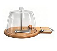 Rotella arricciare il formaggio coperchio, creatore fiori formaggio in acciaio inossidabile e grattugia cioccolato lama affilata e base in legno, facile creazione rose formaggio(B)