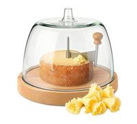 Rotella arricciare il formaggio coperchio, creatore fiori formaggio in acciaio inossidabile e grattugia cioccolato lama affilata e base in legno, facile creazione rose formaggio(A)