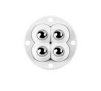 Rotella autoadesiva Robuste mini rotelle girevoli | Design scorrevole e scorrevole for movimenti senza sforzo sulla maggior parte delle superfici domestiche(1pcs-white)