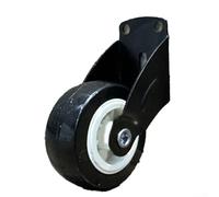 Rotella di supporto inferiore per porta in acciaio e gomma, con altezza regolabile, cuscinetto di carico, resistente alla ruggine, antiusura, movimento silenzioso per armadi e porte (nero)