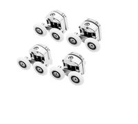 Rotella Di Supporto Per Porte Scorrevoli Sostituzione dei pattini for ruote con cuscinetti a rulli scorrevoli a doppia ruota da 23 mm/25 mm/27 mm per cancelli scorrevoli(4pcs upper,23.0mm)