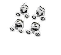 Rotella Di Supporto Per Porte Scorrevoli Sostituzione dei pattini for ruote con cuscinetti a rulli scorrevoli a doppia ruota da 23 mm/25 mm/27 mm per cancelli scorrevoli(2-upper2-down,23.0mm)