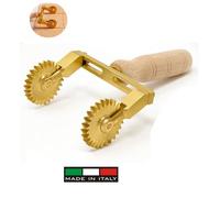 Rotella doppia regolabile per pasta artigianale in ottone made in Italy