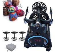 Rotella elettrica per filatura con regolatore a pedale, velocità regolabile, avanti e indietro, include 3 bobine, ideale per la tessitura del filato e il processo di rotazione