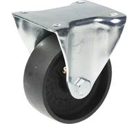 Rotella fissa da 100 mm con ruota in ghisa nera