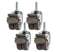 Rotella for carichi pesanti,Ruote girevoli for mobili,50mm,Ruote for carrelli a doppia ruota,Un set di 4 portanti da 200 kg,Ruote stelo girevole in gomma TPE,Per mobili,Comodino,Poggiapiedi,Scarpe Cab