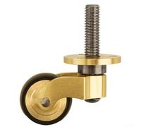 Rotella girevole a 360° per mobili, in ottone, con cuscinetto silenzioso, resistente, per divani, tavoli, supporti per piante, scaffali, oro nero (T4927)