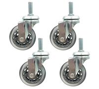 Rotella girevole, Rotella for mobili, Rotelle di ricambio for carichi pesanti da 3" 75 mm, Rotella girevole in PU, Rotella for carrello, Ruote girevoli mobili, Stelo filettato alto 30 mm, Carico 135 K