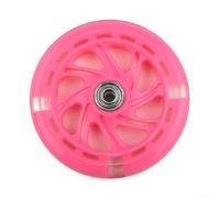 Rotella LED Flash da 120 mm per scooter con cuscinetti ABEC-7 per pattinaggio fluido su terreni privati per mini scooter (rosa)