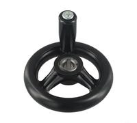 Rotella manuale di precisione 160 mm per fresatrice e levigatrice (12 x 100 | Grande diametro 200 mm, più leggero per impugnatura, nero, per torni e impianti CNC