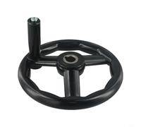 Rotella manuale di precisione 160 mm per fresatrice e levigatrice (18 x 200 | Grande diametro 200 mm, più leggero per impugnatura, nero, per torni e impianti CNC