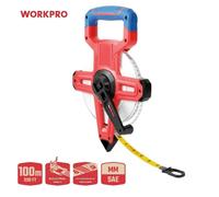 ROTELLA METRICA APERTA DA 100 METRI NASTRO IN FIBRA DI VETRO DA 13 mm "WORKPRO"