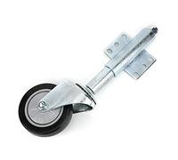 Rotella per cancelli a molla con ruota a molla con resistenza all'usura antiscivolo in PVC per cancello recinto giardino(4 inch door with spring wheel black)