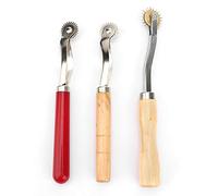 Rotella per cucire 3 pezzi di rotella per ricalco fai-da-te in pelle, carta, tessuto, strumento artigianale, segnapunti, utensile da taglio per tagliare stoffa, carta, carta da parati e pelle