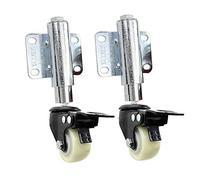 Rotella,Rotelle for carichi pesanti,Ammortizzatore da 2 pollici Ammortizzatore Ruota a molla Dispositivo a molla Ammortizzatore Ruota Ruota universale Ruota(White Nylon,With brake)