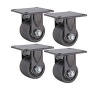 Rotella,Rotelle for carichi pesanti, Ruota for carichi pesanti industriali anti-avvolgimento Centro basso di poliuretano universale anti-avvolgimento(Fixed Wheel,3 inches)