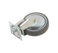Rotella sterzante con piastra e cuscinetto radente Ø 100 mm 55 kg