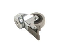 Rotella sterzante foro posteriore bloccaggio e cuscinetto radente Ø50mm 45kg