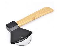Rotella Tagliapizza, Coltello per Pizza in Acciaio 430 a Forma di Ascia con Manico Ergonomico e Lame Rotanti Tagliapizza per Cucina Domestica, Ristoranti (Nero)