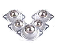 Rotelle a piastra 5 X Rullo a sfera in acciaio Piastra girevole universale Rotella di trasferimento della rotella 22mm Utilizzata per l'industria del nastro trasportatore di trasporto Peso del cuscinetto Ruote da 150 kg (Dimensioni : 1.5inch(5bra (0.9inch )