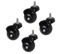 Rotelle a sfera da 4 pezzi Ruote girevoli M8 Vite con asta for mobili Tavolino caffè Divano, capacità di carico 80 Kg, for supporto TV, scarpiera(2inch)