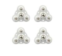 Rotelle autoadesive, 360 Degree Self Adhesive Caster Wheels 4 Pcs 2-5 Beads(E White Steel)