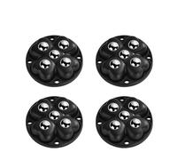 Rotelle autoadesive, 360 Degree Self Adhesive Caster Wheels 4 Pcs 2-5 Beads(G Black Steel)