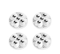 Rotelle autoadesive, 360 Degree Self Adhesive Caster Wheels 4 Pcs 2-5 Beads(G White Steel)