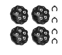 Rotelle autoadesive, 360 Degree Self Adhesive Caster Wheels 4 Pcs 2-5 Beads(M Black Steel)