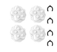 Rotelle autoadesive, 360 Degree Self Adhesive Caster Wheels 4 Pcs 2-5 Beads(M White Nylon)