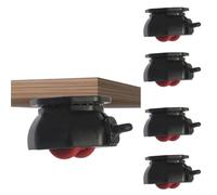 Rotelle autoadesive, 4-Pack Wear Resistant Self Adhesive Caster Wheels(Black Red)